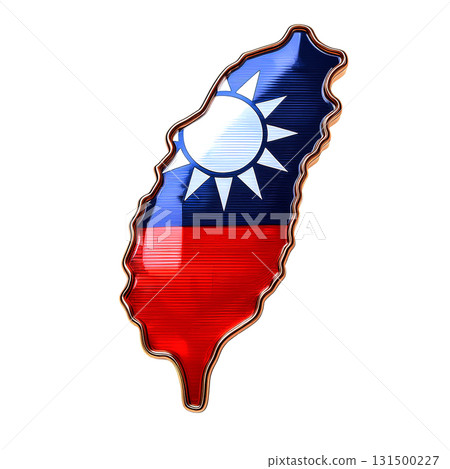 Taiwan map flag brooch Taiwan map flag brooch 131500227