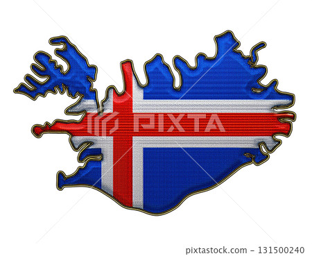 冰島地圖旗幟胸針 131500240