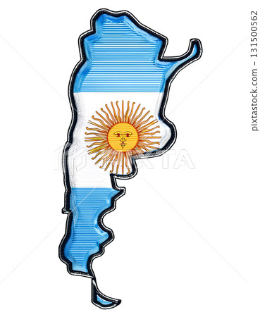 阿根廷地圖國旗胸針 131500562