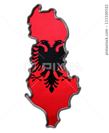 地圖形狀的阿爾巴尼亞國旗胸針 131500582