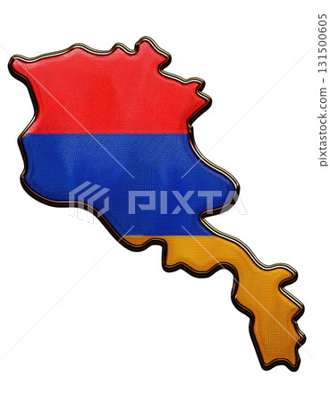 Armenian flag brooch in the shape of a map 131500605