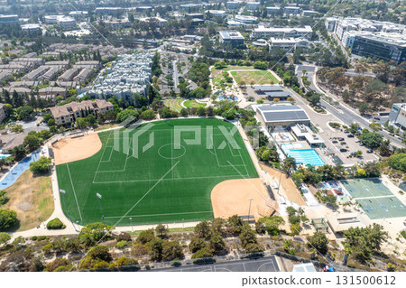Aerial view of Del Mar Neighborhood, San Diego County Aerial view of Del Mar Neighborhood, San Diego County 131500612