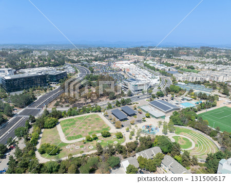 Aerial view of Del Mar Neighborhood, San Diego County Aerial view of Del Mar Neighborhood, San Diego County 131500617