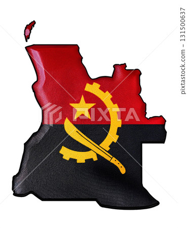 Angola flag brooch in the shape of a map Angola flag brooch in the shape of a map 131500637