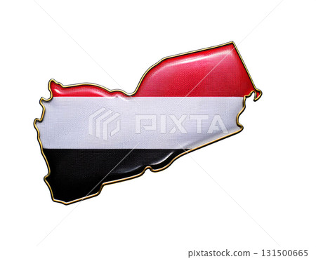 也門地圖旗幟胸針 131500665