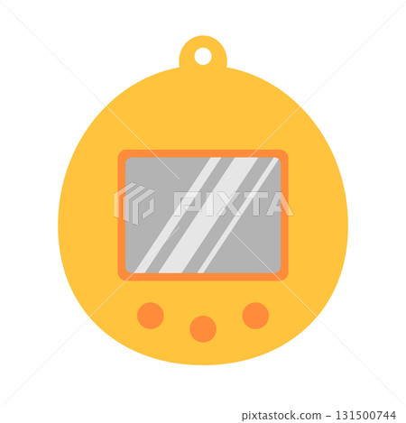 Cute cartoon Tamagotchi. Isolated white background. Flat style vector illustration Cute cartoon Tamagotchi. Isolated white background. Flat style vector illustration 131500744