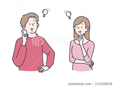 Illustration of an inspirational couple 131500878