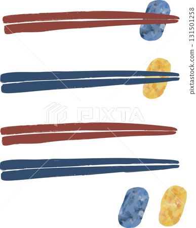 Illustration of chopsticks and chopstick rest 131501258