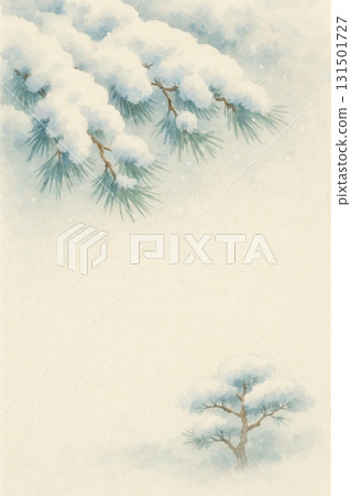 雪松系列：水彩風格雪松陀螺背景 131501727