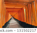 Kyoto Fushimi Inari Taisha Shrine: The red tunnel of a thousand torii gates 131502217