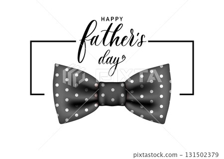 Clean Father's Day banner. Realistic bow tie illustration. Clean Father's Day banner. Realistic bow tie illustration. 131502379