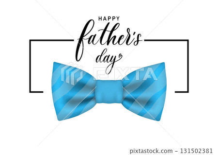 Minimal greeting for Dad. Elegant bow tie vector template. 131502381