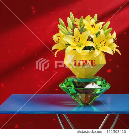 Beautiful arrangement of roses and flowers are jewels to be admired 131502420