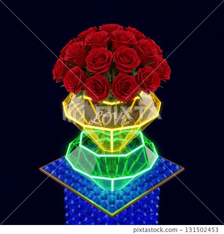Beautiful arrangement of roses and flowers are jewels to be admired 131502453
