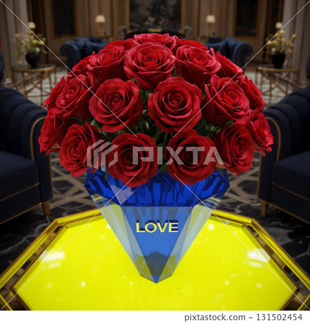 Beautiful arrangement of roses and flowers are jewels to be admired 131502454