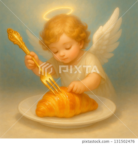 Angel and Croissant 131502476