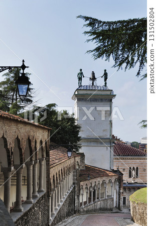 Udine , Italy ,Lippomano portico and clock tower Udine , Italy ,Lippomano portico and clock tower 131502804