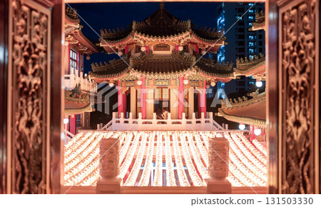 the lanterns hack in the Sanfong temple. It's a Taoist temple originally built in the early 1600s 131503330
