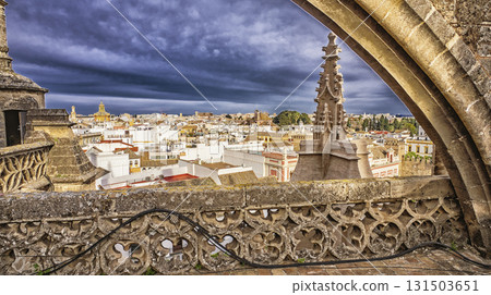 Seville Panoramic Cityview from Seville Cathedral, Spain Seville Panoramic Cityview from Seville Cathedral, Spain 131503651