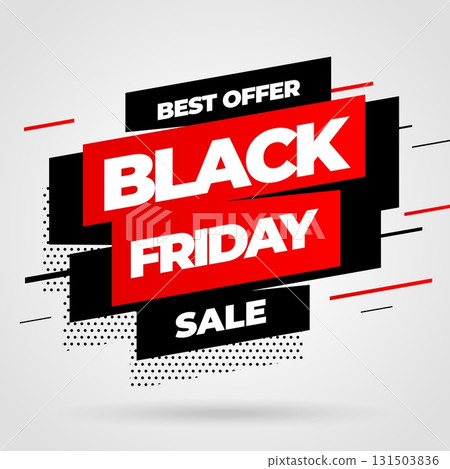 Black Friday sale banner template design. Vector illustration. Black Friday sale banner template design. Vector illustration. 131503836