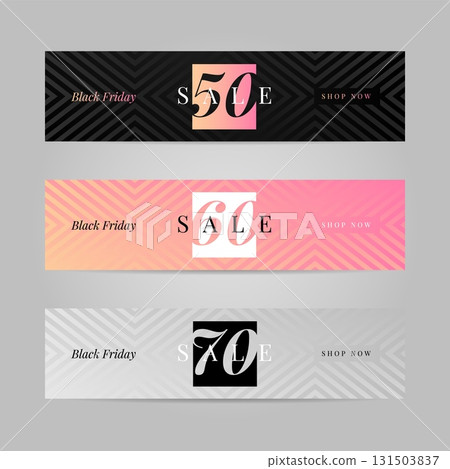 Black Friday sale banner template design. Vector illustration. 131503837