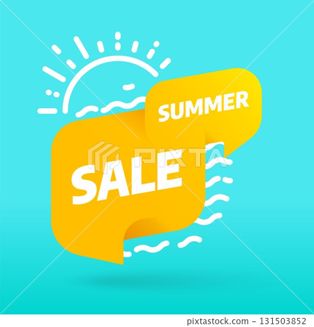 Summer Sale banner template design. Special offer. Vector illustration. 131503852