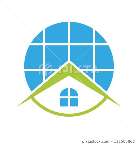 Solar energy panel logo 131503868