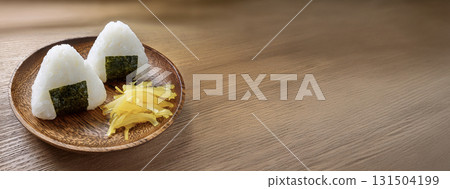 Japanese food - warm rice ball or onigiri Japanese food - warm rice ball or onigiri 131504199