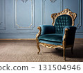 A retro and elegant chair is placed in the spotlight at heya. 131504946