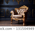 A retro and elegant chair is placed in the spotlight at heya. 131504949