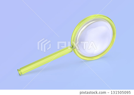 Magnifying glass with green plastic frame 131505095