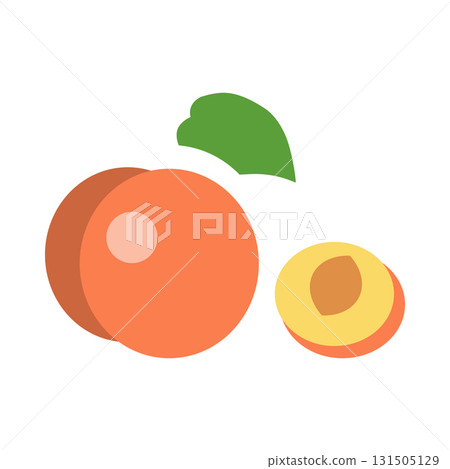 Bright line icons showcase peaches in various forms, featuring whole fruits alongside sliced sections and a green leaf. This playful design highlights the freshness and appeal of peaches. Bright line icons showcase peaches in various forms, featuring whole fruits alongside sliced sections and a green leaf. This playful design highlights the freshness and appeal of peaches. 131505129