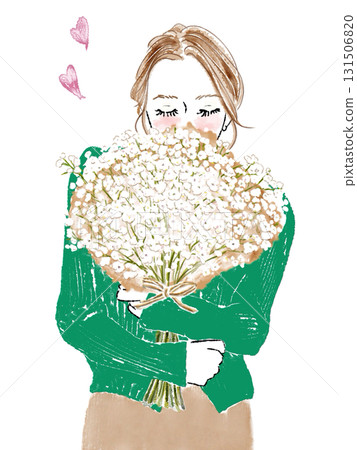 Woman with a bouquet 131506820