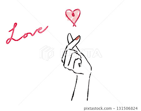 Illustration of a heart made with fingers Illustration of a heart made with fingers 131506824