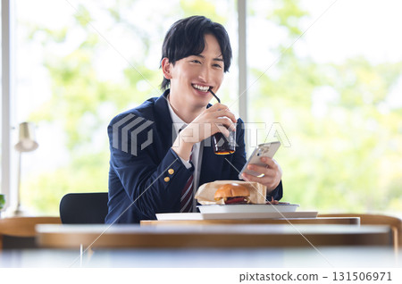 A man eating A man eating 131506971