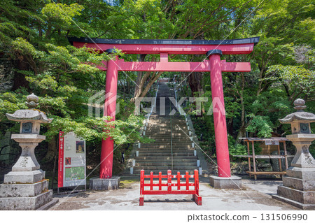 奈良談山神社入口處的鳥居與石階 131506990