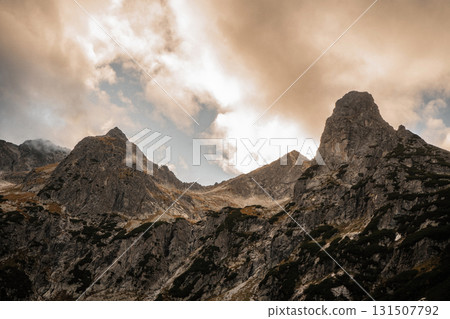 High Tatras mountain landscape in Slovakia peaceful and scenic nature High Tatras mountain landscape in Slovakia peaceful and scenic nature 131507792