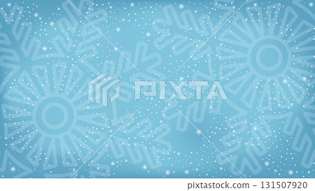 An abstract blue background with snowflakes. Christmas blue background with white snowflakes. 131507920