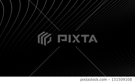 Flowing white lines form an elegant pattern on black. Vector illustration Flowing white lines form an elegant pattern on black. Vector illustration 131509108