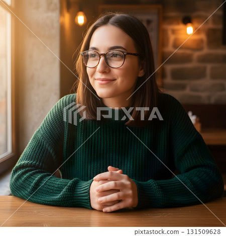 young woman practicing yoga on the floor 131509628