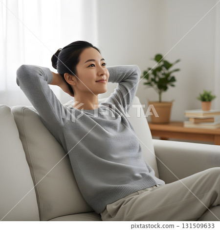 young woman practicing yoga on the floor young woman practicing yoga on the floor 131509633