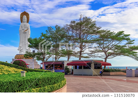 The Guanyin statue on Hainan Island, China. A majestic Buddhist monument by the sea 131510070