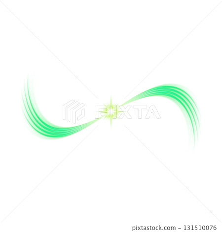 透明背景上的綠色抽象光變曲線 131510076