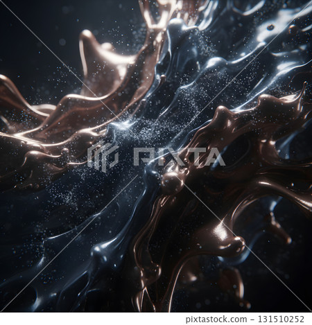 Abstract Metallic Fluid Swirl with Glitter and Dark Smoke Abstract Metallic Fluid Swirl with Glitter and Dark Smoke 131510252