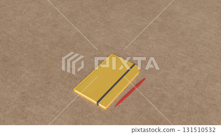 The Notebook and red pen for Background concept 3d Rendering. The Notebook and red pen for Background concept 3d Rendering. 131510532