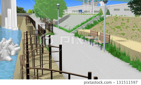 「藍色海景公園」可作為動畫背景 「藍色海景公園」可作為動畫背景 131511597