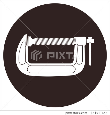 Wood and iron clamping tools icon Wood and iron clamping tools icon 131511646