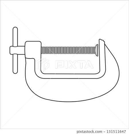 Wood and iron clamping tools icon Wood and iron clamping tools icon 131511647