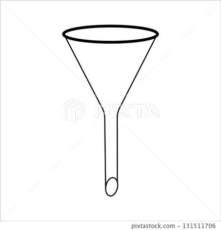 Laboratory glass funnel icon 131511706