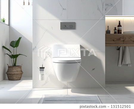 Simple and modern wall-mounted toilet image Simple and modern wall-mounted toilet image 131512501